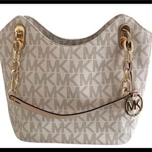 White MK Shoulder Bag
